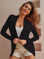 TINYA Women's Open Front Casual Long Sleeve Knit Cardigan, Classic Sweater with Pockets