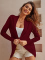 TINYA Women's Open Front Casual Long Sleeve Knit Cardigan, Classic Sweater with Pockets