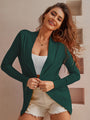 TINYA Women's Open Front Casual Long Sleeve Knit Cardigan, Classic Sweater with Pockets