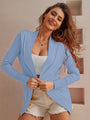 TINYA Women's Open Front Casual Long Sleeve Knit Cardigan, Classic Sweater with Pockets