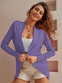 TINYA Women's Open Front Casual Long Sleeve Knit Cardigan, Classic Sweater with Pockets
