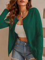 Women's Lightweight Button Down Cardigan Long Sleeve Casual Crew Neck Soft Knit Cardigans Sweater Tops