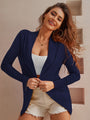 TINYA Women's Open Front Casual Long Sleeve Knit Cardigan, Classic Sweater with Pockets
