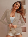 TINYA Women's Open Front Casual Long Sleeve Knit Cardigan, Classic Sweater with Pockets
