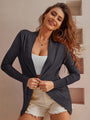 TINYA Women's Open Front Casual Long Sleeve Knit Cardigan, Classic Sweater with Pockets