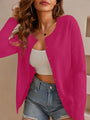 Women's Lightweight Button Down Cardigan Long Sleeve Casual Crew Neck Soft Knit Cardigans Sweater Tops