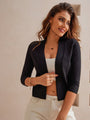 Women's 3/4 Sleeve Cropped Cardigan Knit Sweaters Lightweight Open Front Shrug Bolero S-2XL
