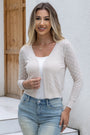 Women's Long Sleeve Textured Open Front Knit Cardigan