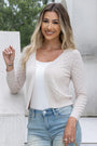 Women's Long Sleeve Textured Open Front Knit Cardigan