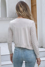 Women's Long Sleeve Textured Open Front Knit Cardigan