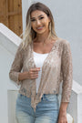 Women's Lace Shrug 3/4 Sleeve Knitted Jacket Short Cardigan