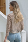 Women's Lace Shrug 3/4 Sleeve Knitted Jacket Short Cardigan
