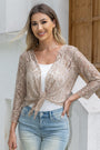 Women's Lace Shrug 3/4 Sleeve Knitted Jacket Short Cardigan