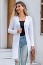 Solid Color Front Open Long Sleeve Cardigan