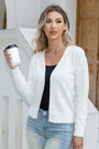 Women's V-Neck Long Sleeve Buttoned Knit Top