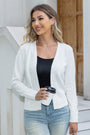 Women's V-Neck Long Sleeve Buttoned Knit Top